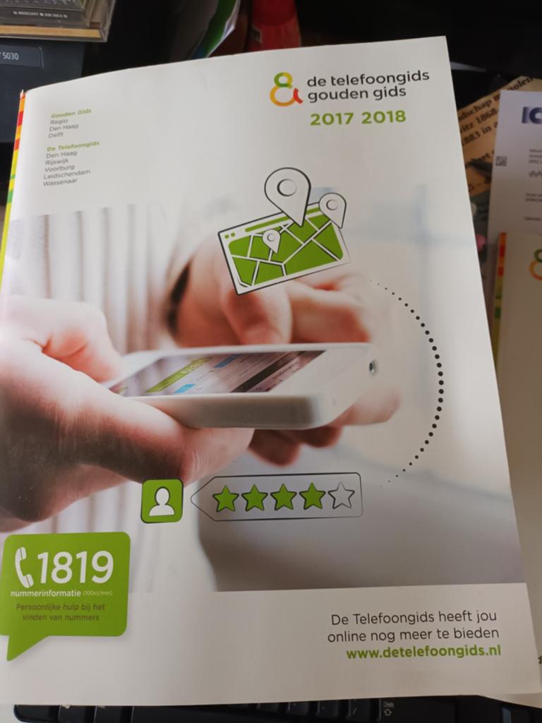 De Telefoongids & Gouden Gids 2017-2018, Ophalen of Verzenden, Zo goed als nieuw, Overige typen