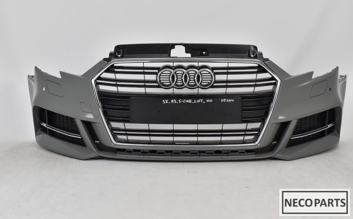 AUDI A3 8V5 LIMOUSINE S-LINE BUMPER VOOR BUMPER ORGINEEL, Gebruikt, -, -, -