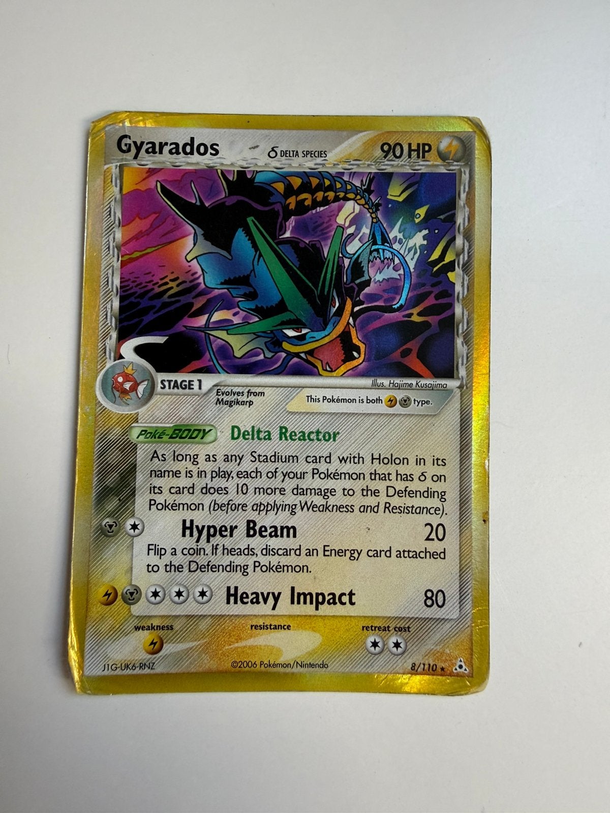 Gyarados 8/110 reverse holo Holon Phantom, Ophalen, Gebruikt