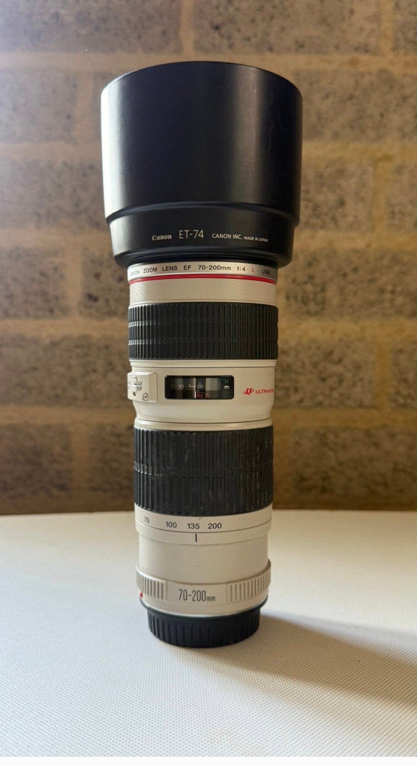 Canon EF 70-200 F4 L USM telephoto, Canon, Zo goed als nieuw, Zonnekap, 200 mm