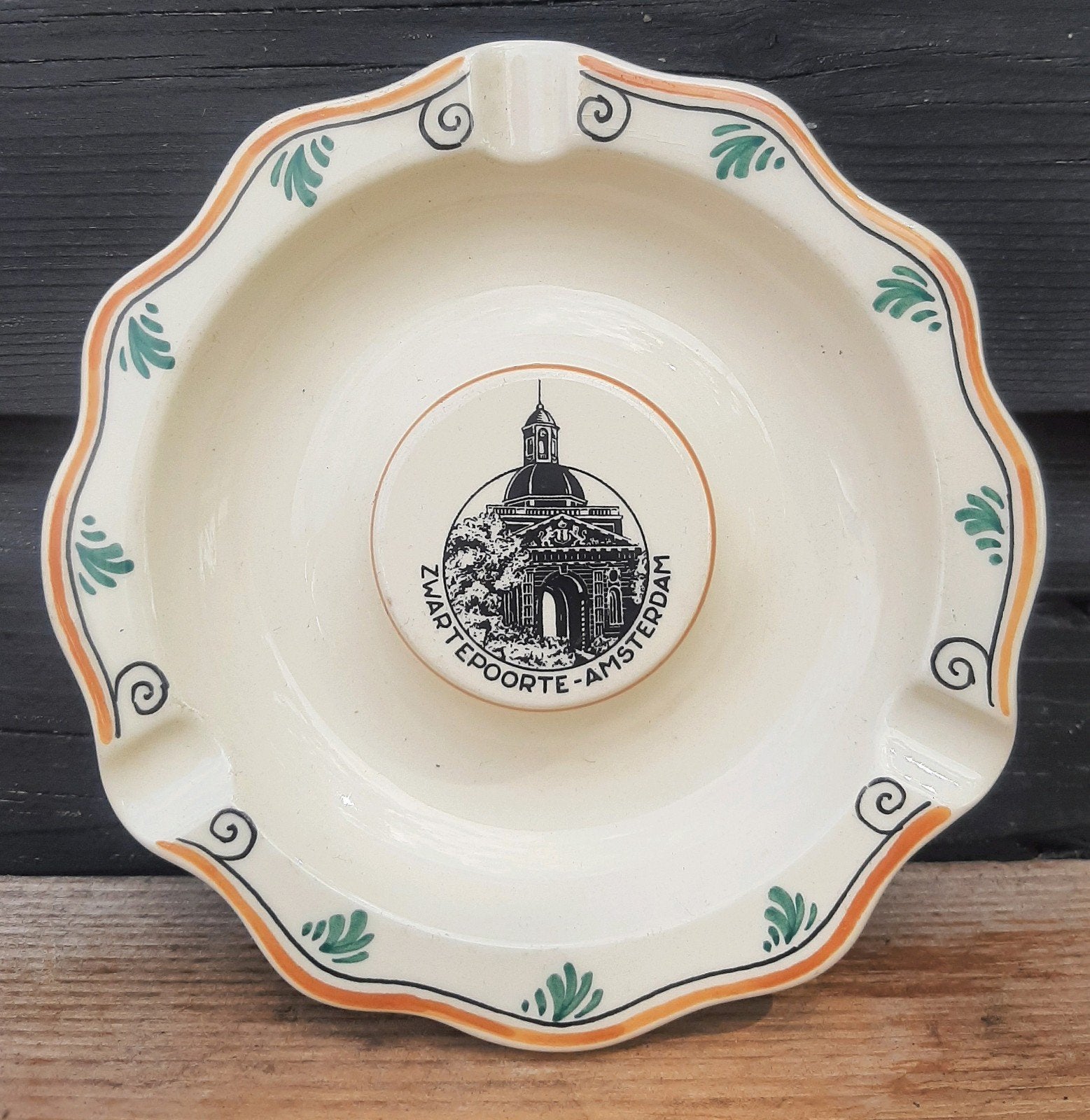 Vintage Asbak - Zwartepoorte / Muiderpoort - (Amsterdam), Ophalen of Verzenden, Gebruikt, Asbak