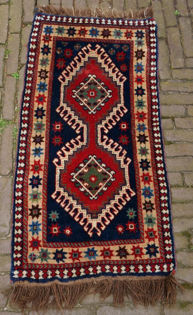 Mooi perzisch Kazak tapijt tafelkleed handgeknoopt, Huis en Inrichting, Stoffering | Tapijten en Kleden, 200 cm of meer, Zo goed als nieuw