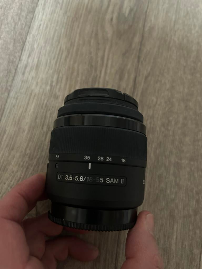 Sony DT 3.5-5.6/18-55 SAM II Lens, Ophalen, Zo goed als nieuw, Standaardlens, Zoom