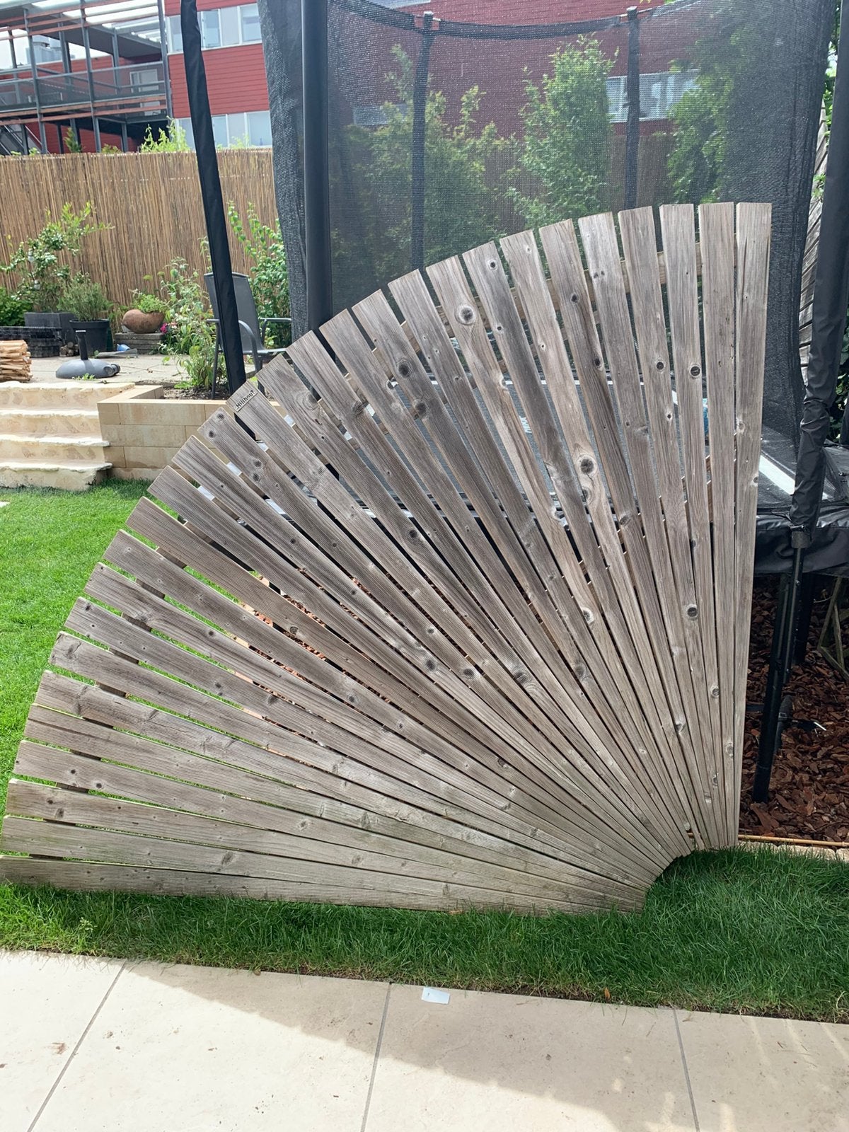 2x Schutting deel kwart rond, Tuin en Terras, Ophalen, Zo goed als nieuw, Hout, 200 cm of meer