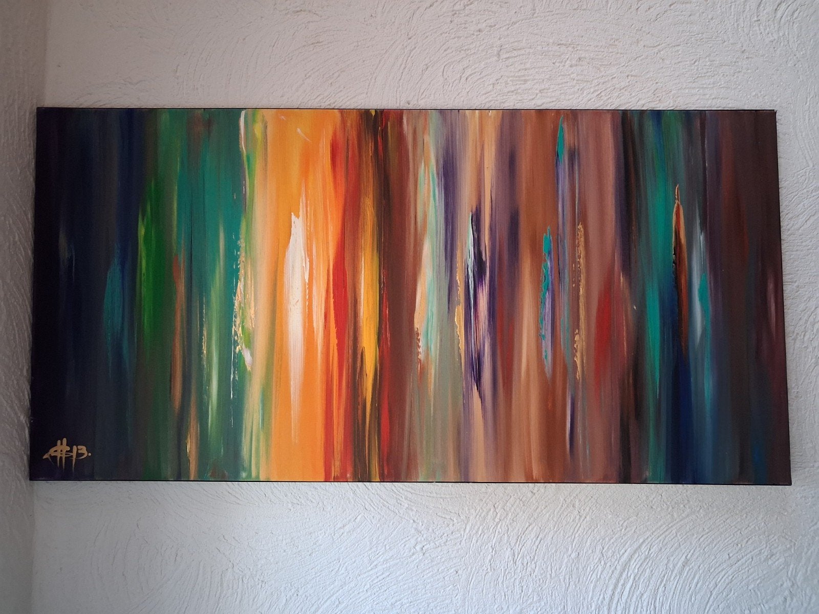 Abstract schilderij van G. Hung (2013) - Acryl op doek, Antiek en Kunst, Kunst | Schilderijen | Abstract, Ophalen
