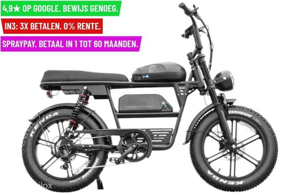 QM EB30 Double Battery - Black - Electric Fat Bike, Fietsen en Brommers, Elektrische fietsen, Overige merken, 9713 Bv Groningen