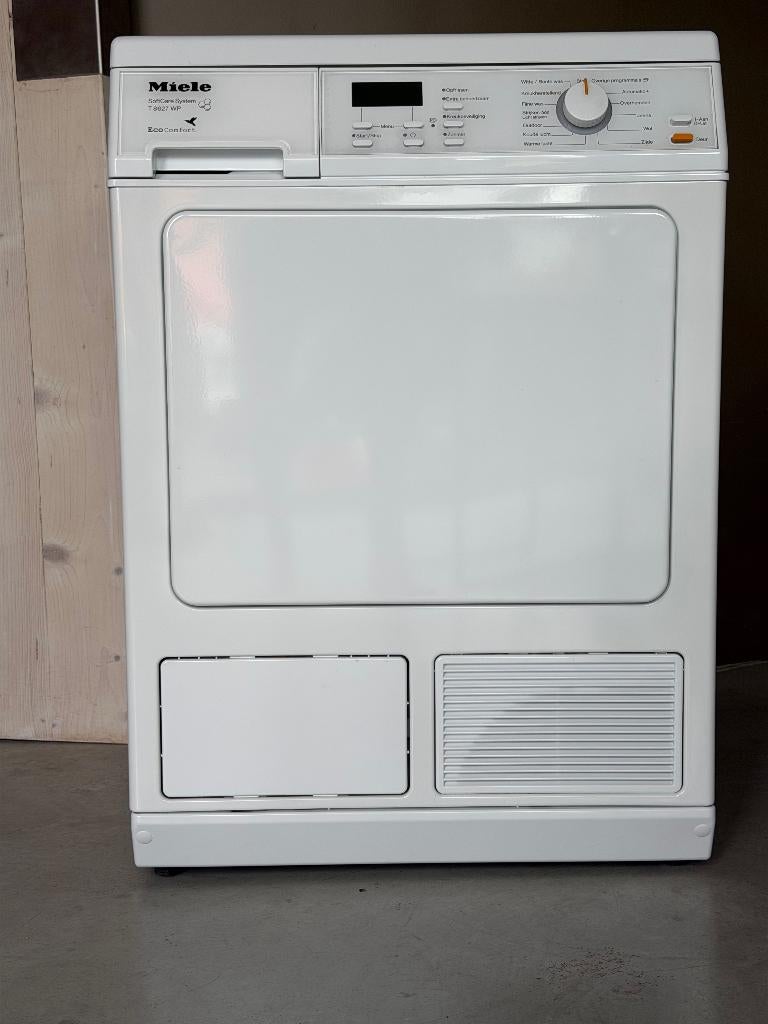 Miele wasdroger T 8627 WP, Witgoed en Apparatuur, Wasdrogers, Gebruikt, Condens, Voorlader, 6 tot 8 kg, 85 tot 90 cm, Anti-kreukfase