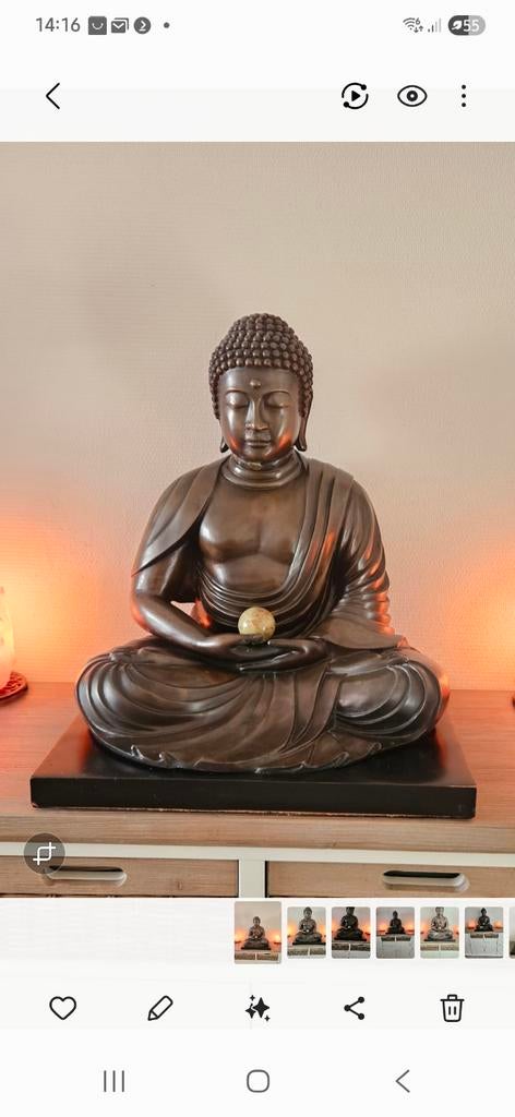 Grote bronzen Boeddha, Ophalen, Zo goed als nieuw