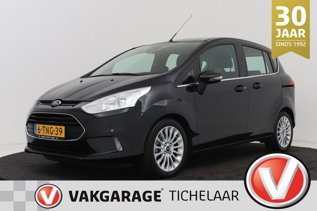 Ford B-Max 1.0 EcoBoost Titanium | Trekhaak | Camera | Org N, Auto's, Ford, Voorwielaandrijving, Euro 5, Gebruikt, Zwart