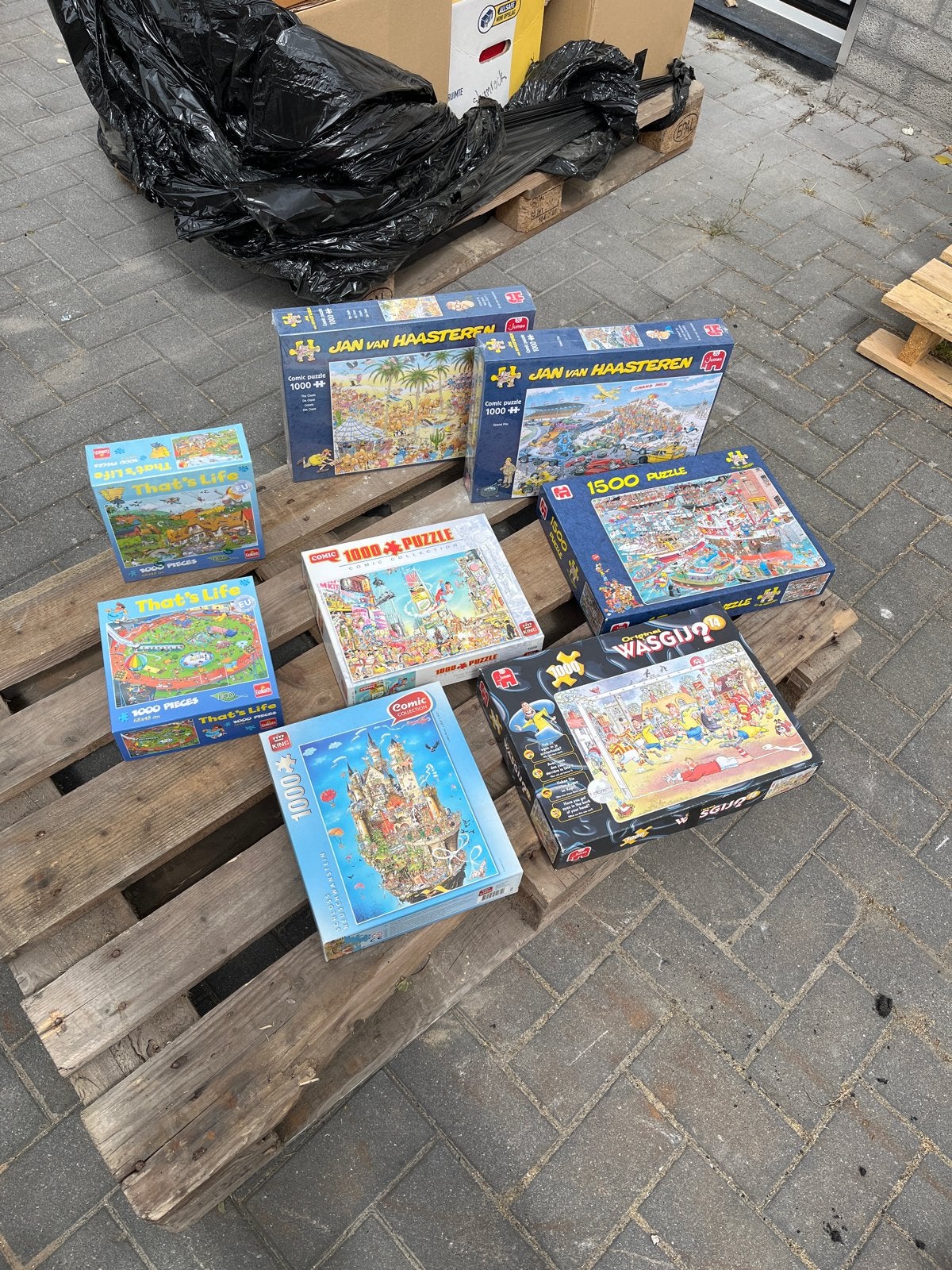 Diverse puzzels: Jan van Haasteren, Wasgij, 1000-1500 stukje, Ophalen, 500 t/m 1500 stukjes, Gebruikt, Legpuzzel