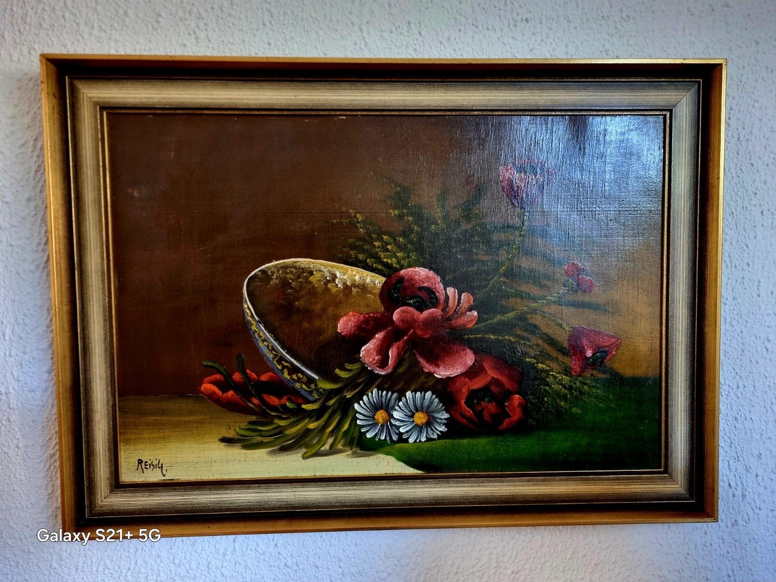 Klassiek bloemstilleven door Ernst August Reisig, Ophalen