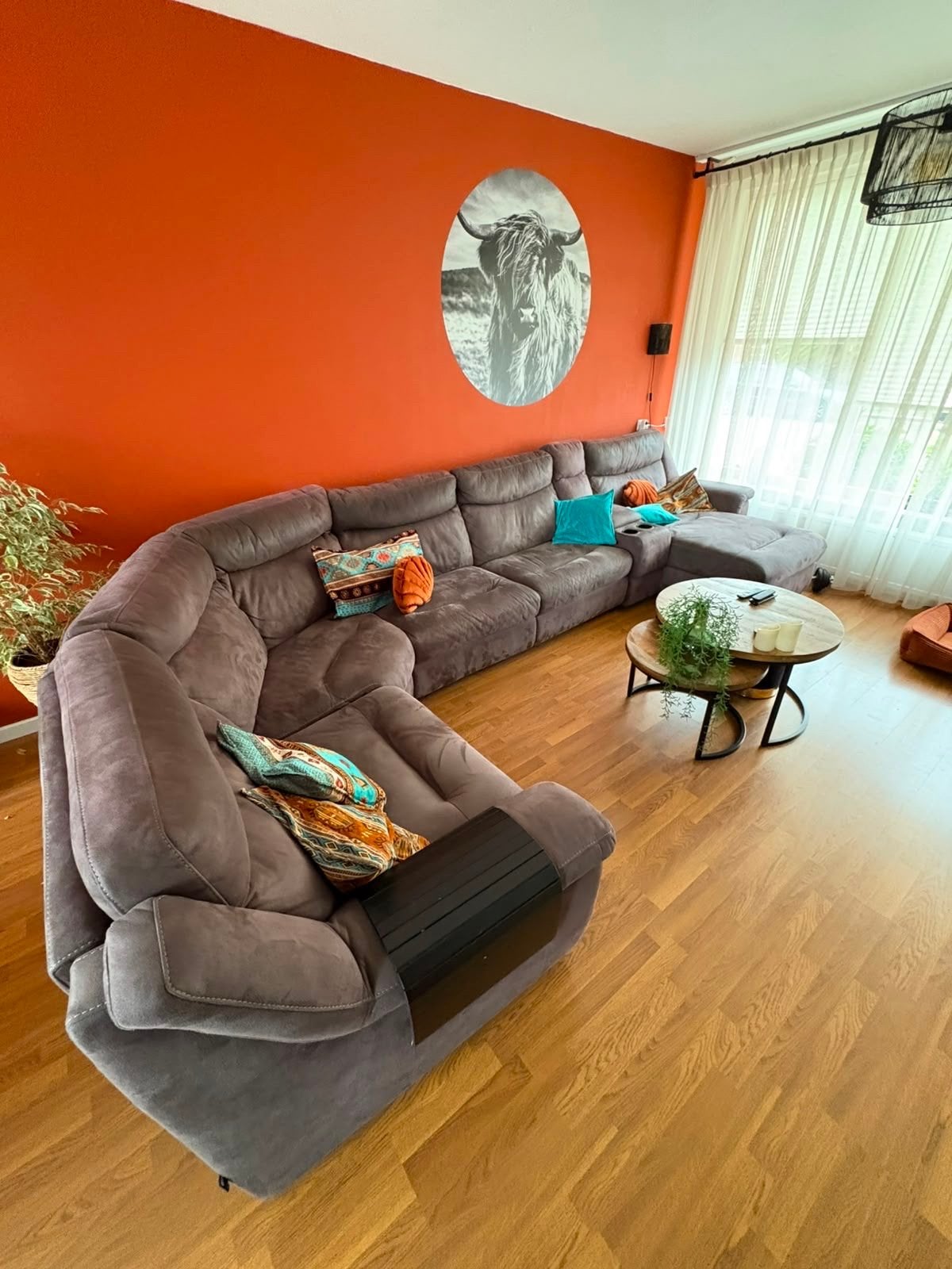 Grote comfortabele hoekbank met relaxfunctie, Ophalen, Hoekbank, 300 cm of meer, Zo goed als nieuw