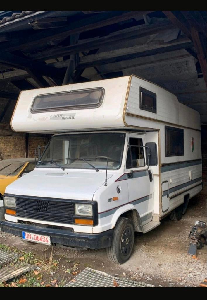 Fiat Ducato Eura Mobil Camper 1986 Oldtimer defect, Fiat, Dakluik, Particulier, Half-integraal