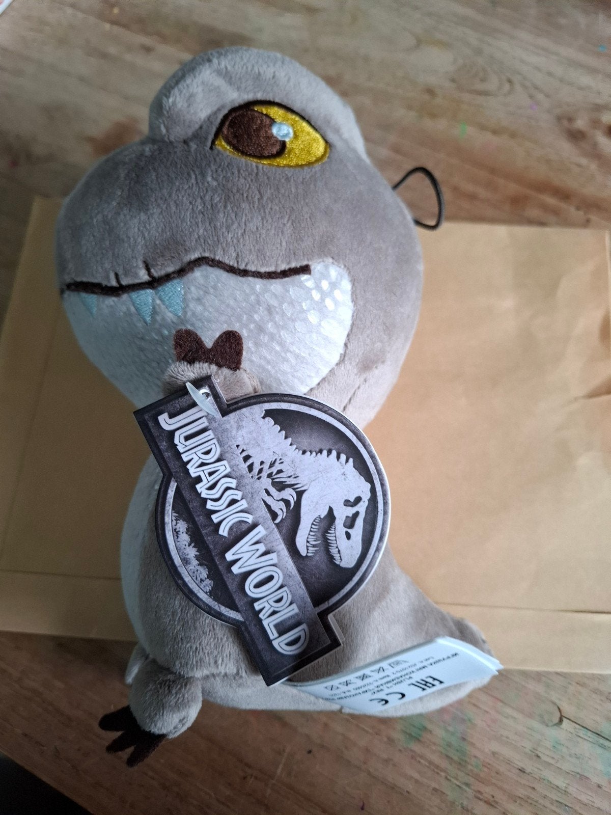 Jurassic World Knuffel - T-Rex, Overige merken, Grijs, Nieuw, Ophalen of Verzenden