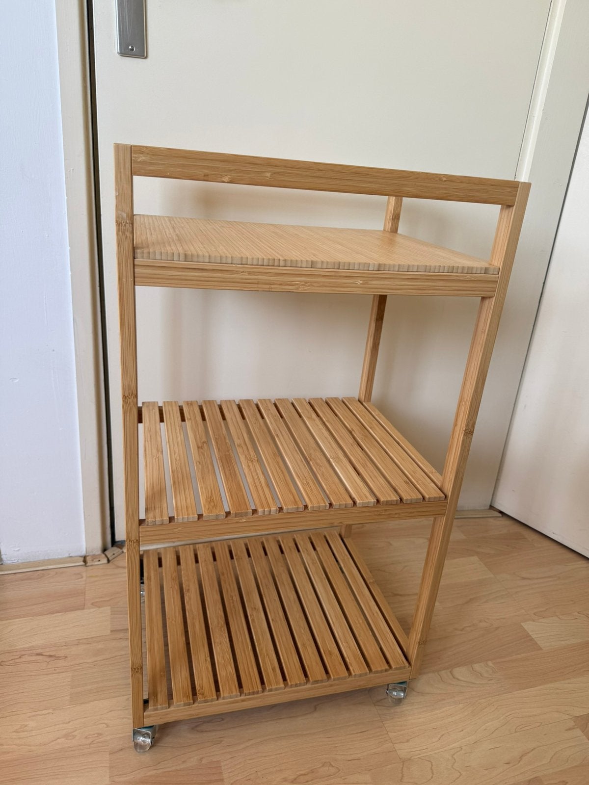 Rågrund IKEA bamboe kastje op wieltjes, Ophalen, Zo goed als nieuw
