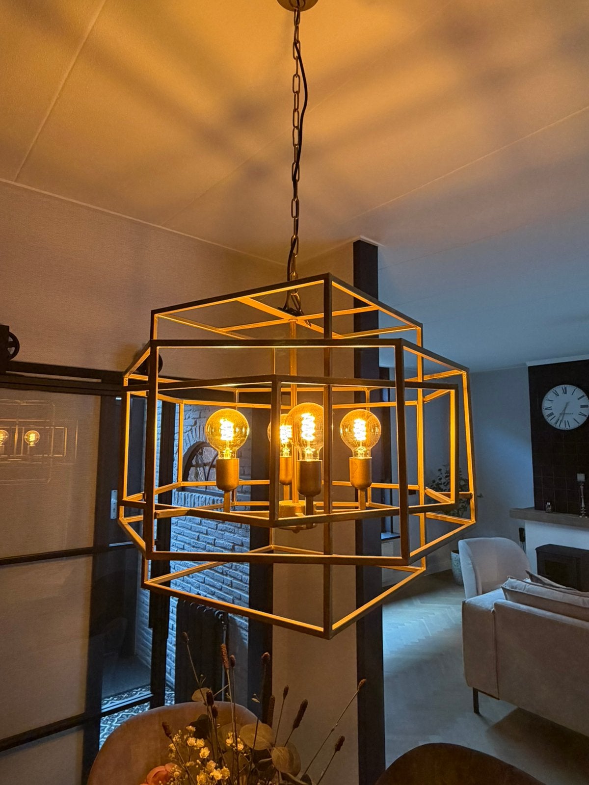 Hanglamp goud Dalisa - light & living, Ophalen, Zo goed als nieuw, Metaal