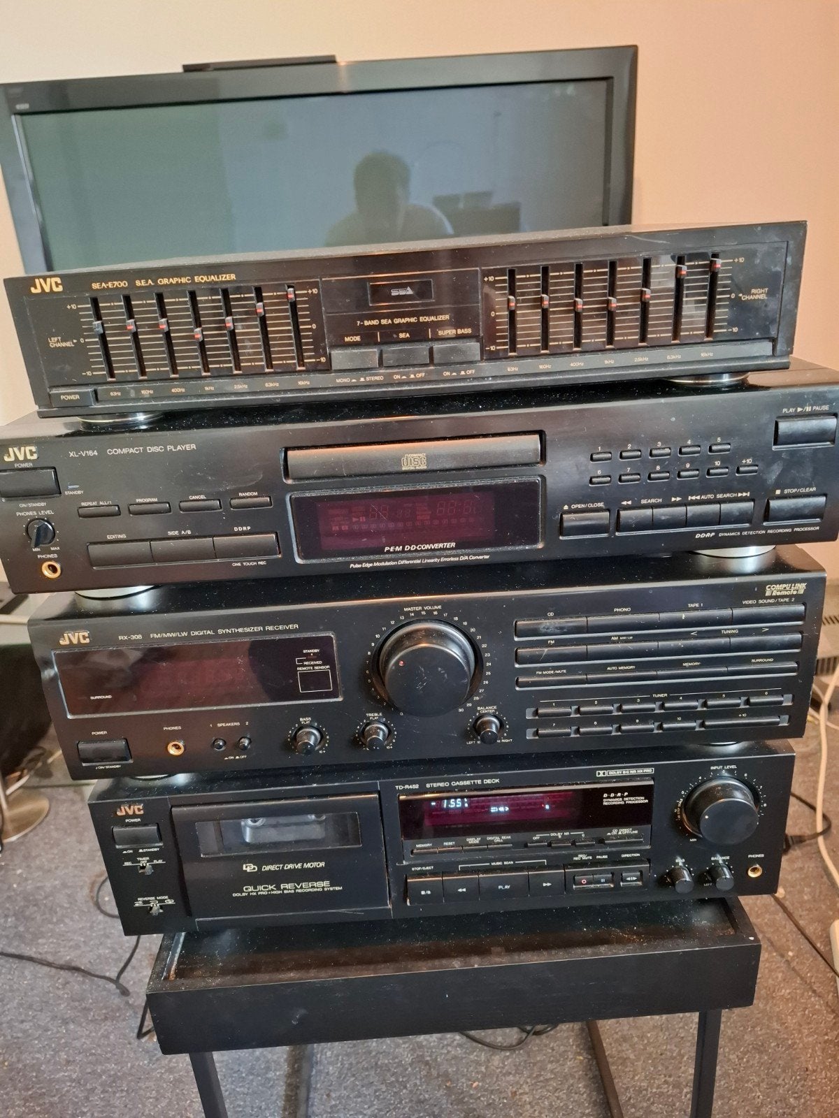 JVC Stereo Set Jaren 90, Audio, Tv en Foto, Stereo-sets, Ophalen, Gebruikt, Tuner of Radio, JVC