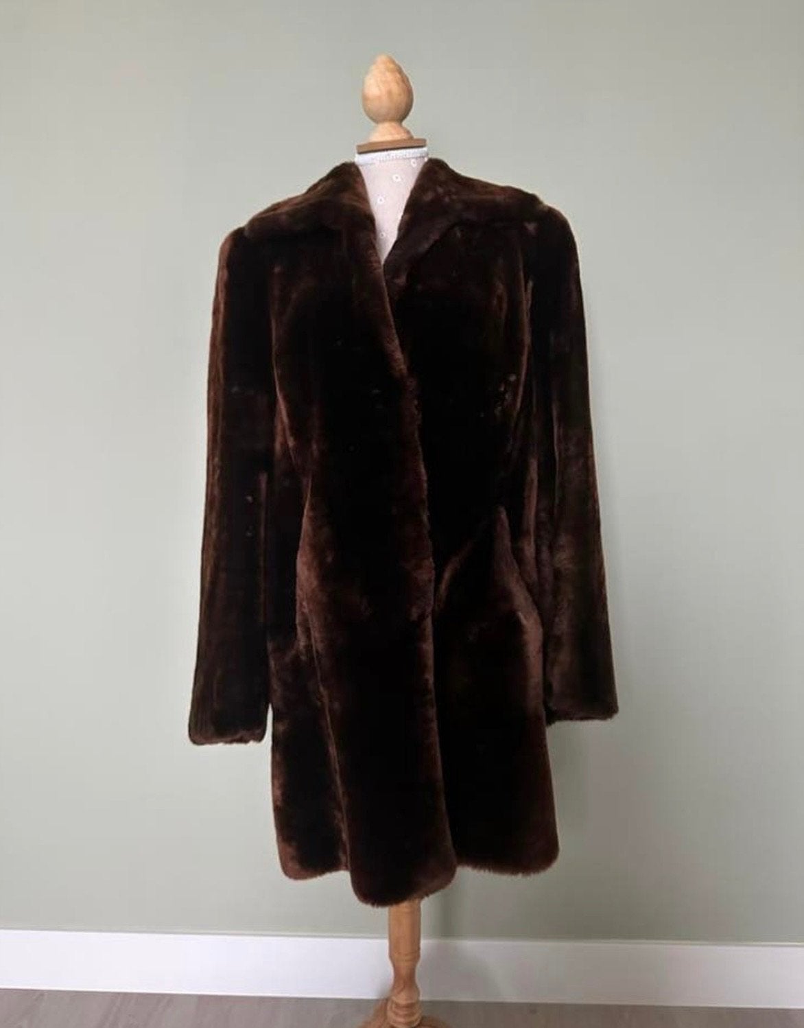 Bontjas bruin prachtig kwaliteit, the royal coat maat 40, Ophalen, Zo goed als nieuw, Maat 38/40 (M), Bruin
