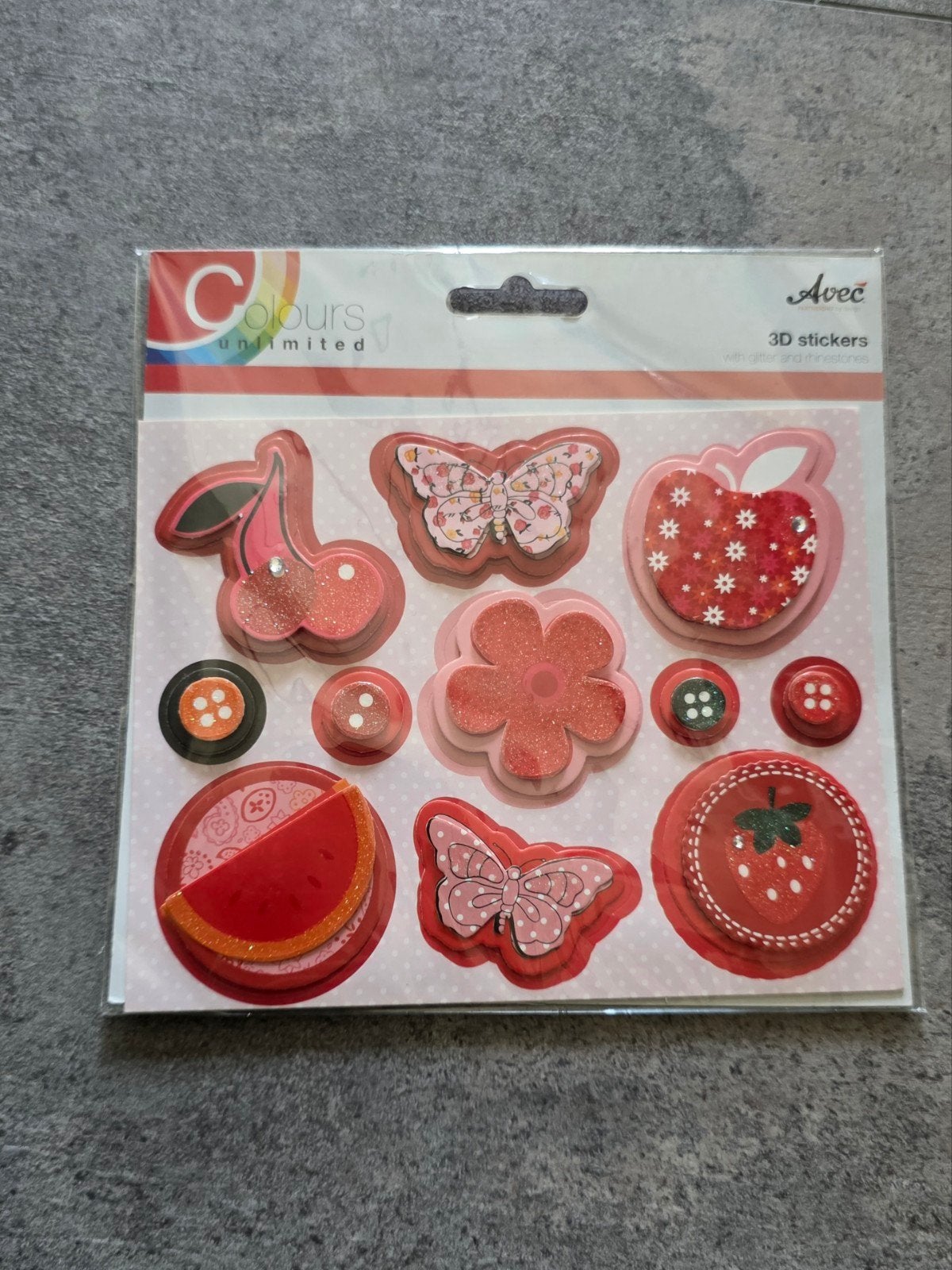 Avec 3D stickers met glitters en steentjes NIEUW, Ophalen of Verzenden, Nieuw