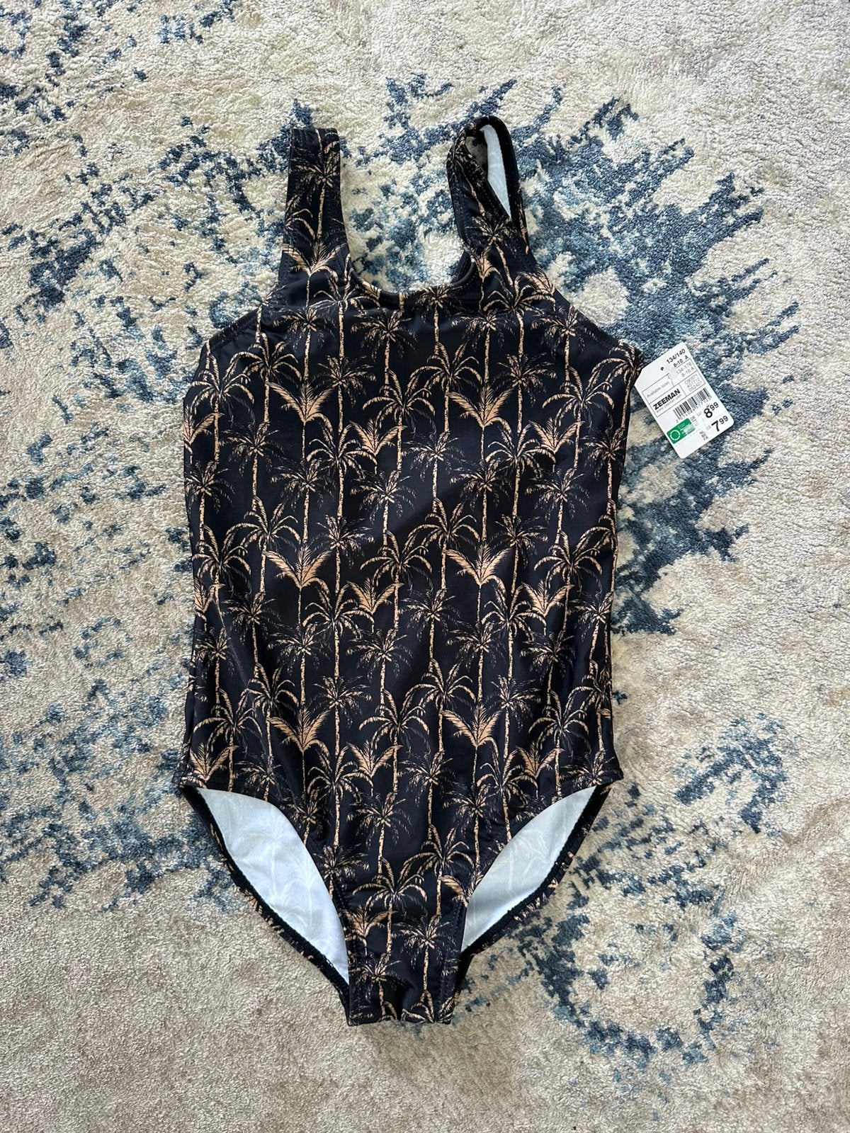 Nieuw zwart beige badpak meisje maat 134/140, Ophalen of Verzenden, Nieuw, Meisje, Sport- of Zwemkleding