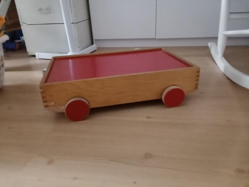 Blokken kar, Kinderen en Baby's, Speelgoed | Houten speelgoed, Ophalen, Gebruikt, Overige typen