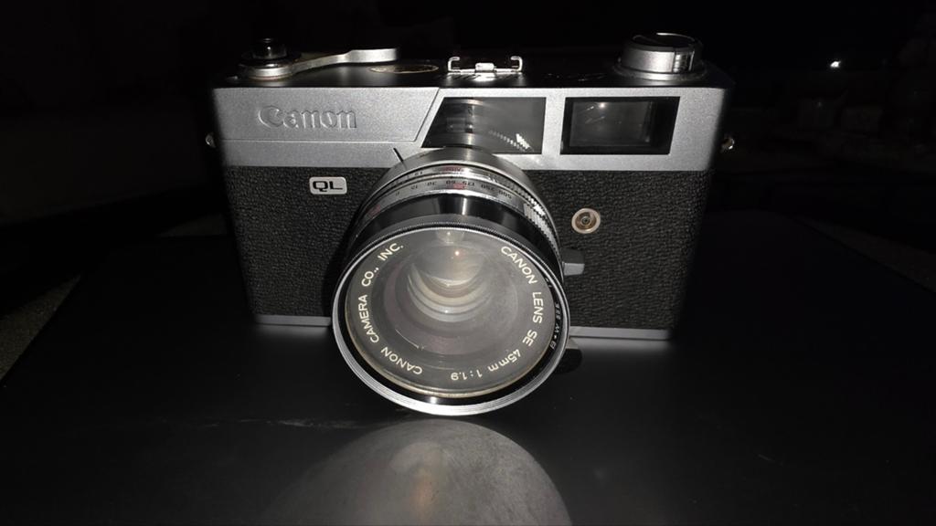 Canon ql fotocamera met toebehoren, Audio, Tv en Foto, Fotocamera's Analoog, Ophalen of Verzenden, Gebruikt, Canon