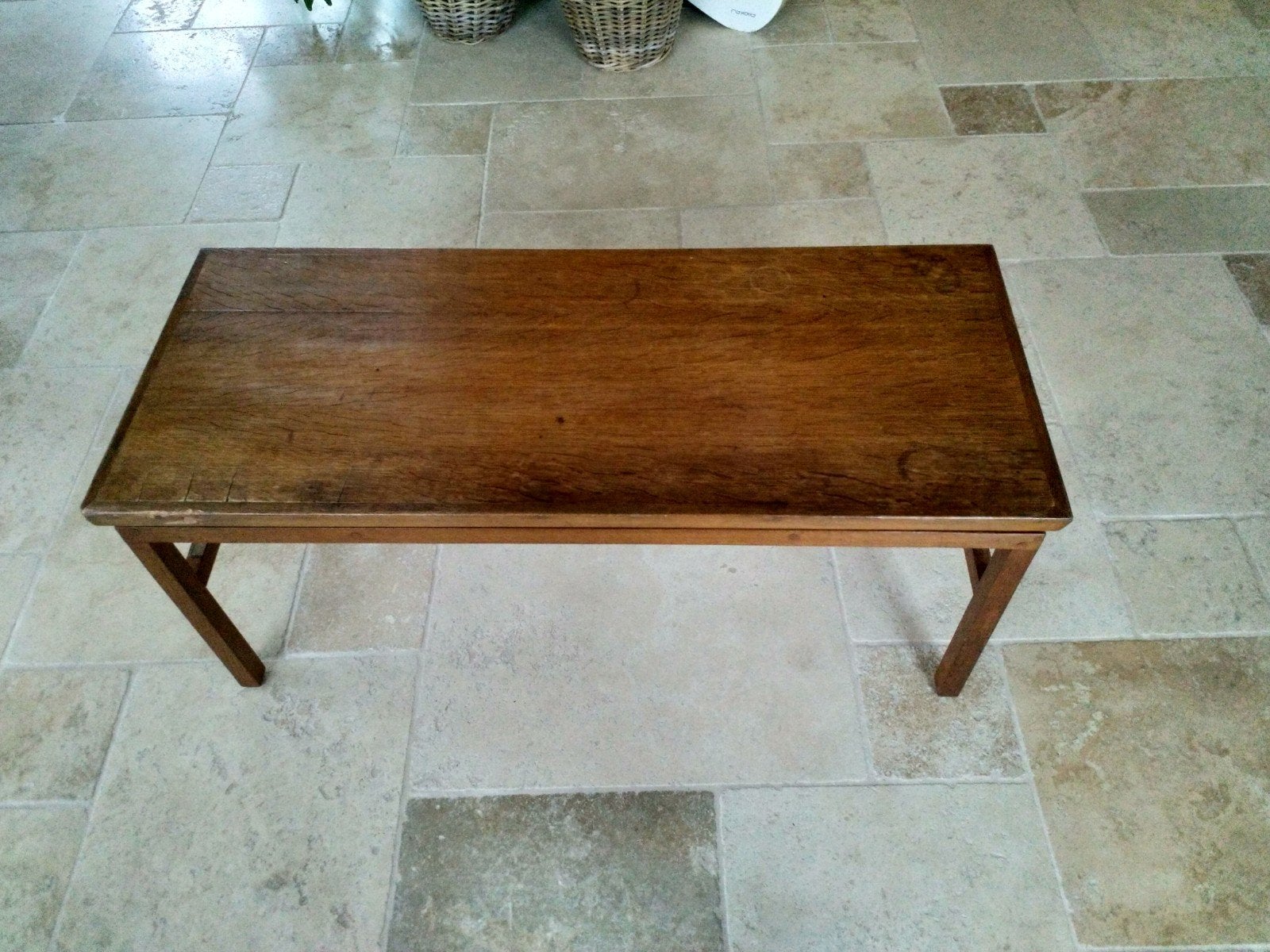 Vintage salontafel, jaren 60, met zwevend blad., Ophalen, Gebruikt, Rechthoekig, 50 tot 100 cm