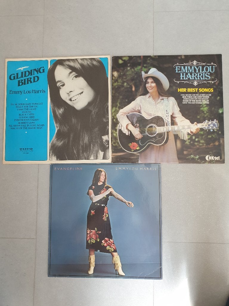 3x Emmylou Harris 1 x Dolly Parton 1 xWillie Nelson, Ophalen of Verzenden, Gebruikt, 12 inch