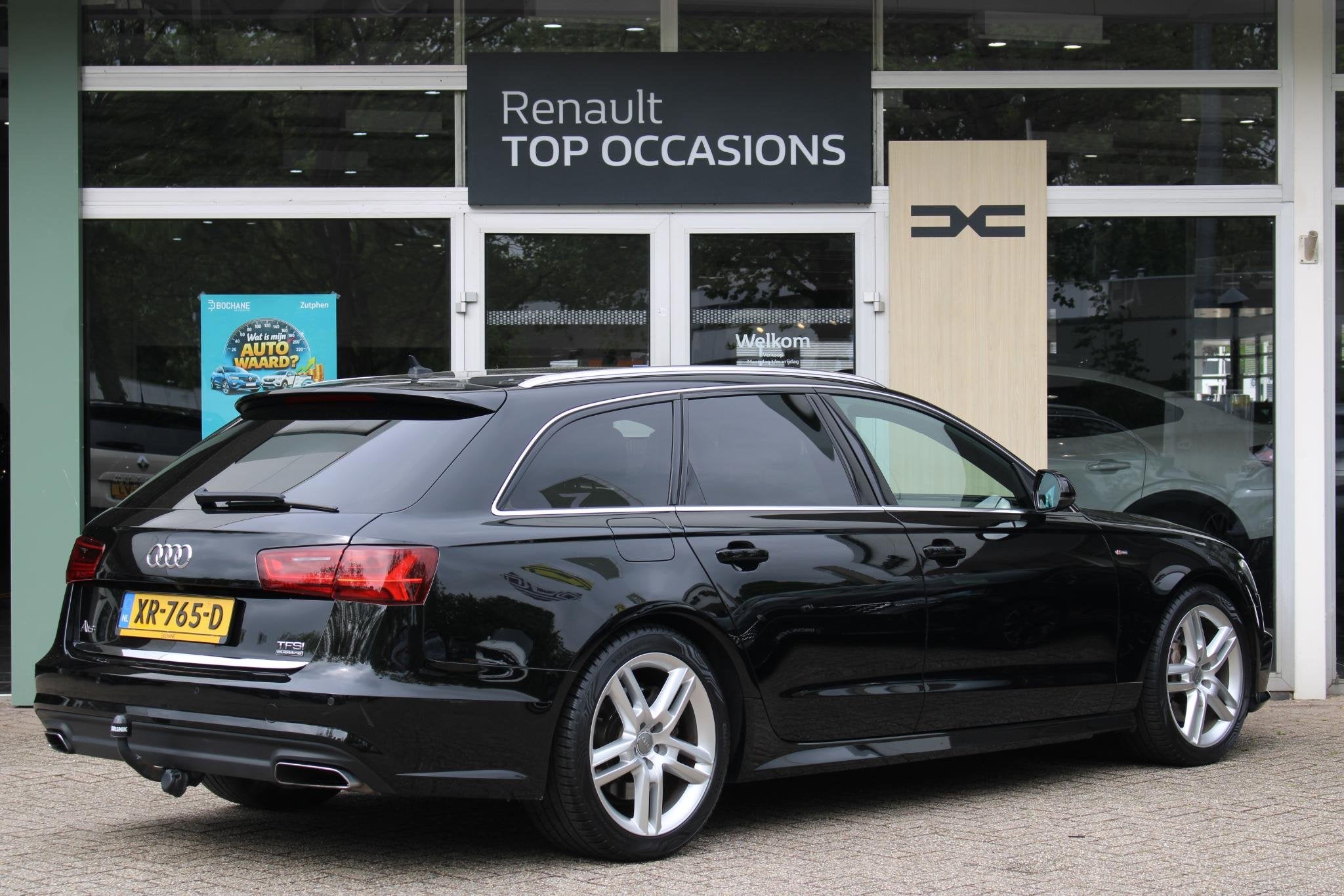 Audi A6 Avant 2.0 TFSI quattro S line Trekhaak | All season, Auto's, Audi, Gebruikt, Leder en Stof, Zwart, 14 km/l