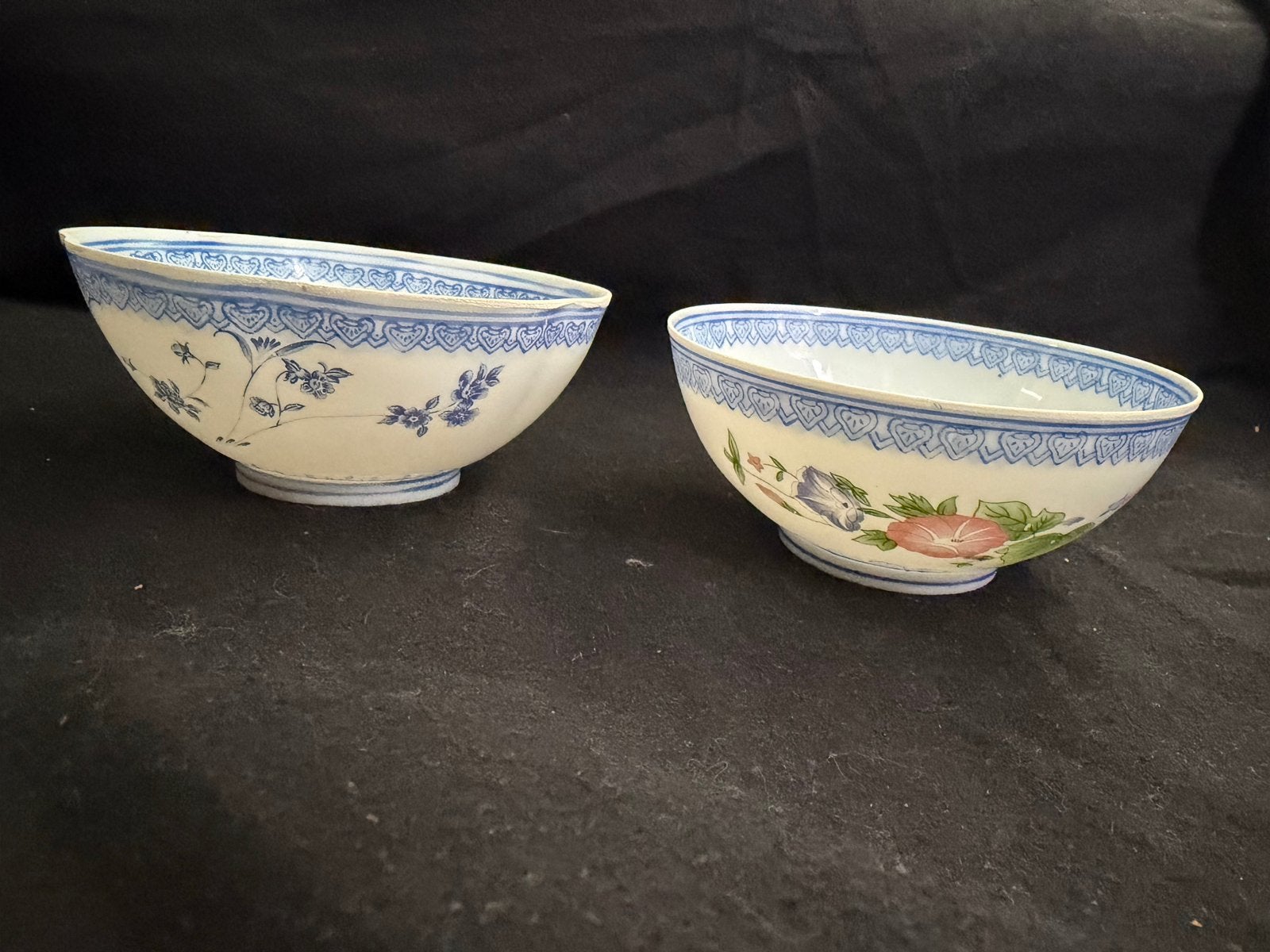 2x Zeldzame Chinese Rijstkorrel / Lithophane Kommen, Ophalen of Verzenden