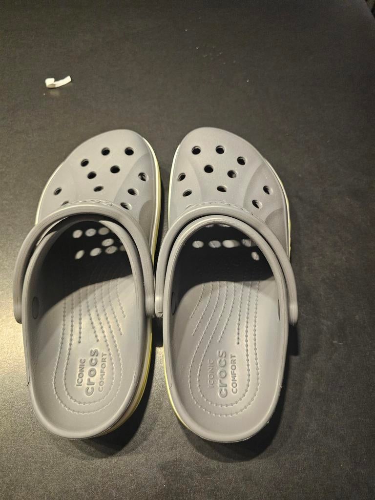 Crocs dames grijs met groene rand ., Schoentjes, Crocs, Meisje, Nieuw