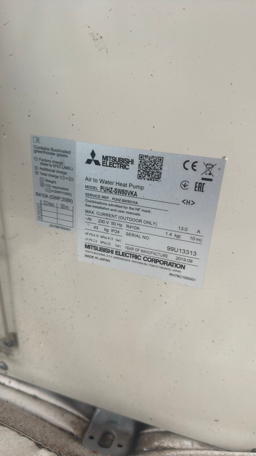 Mitsubishi Warmtepomp met brink wtw unit en boiler., Ophalen, Zo goed als nieuw, Ventilator en Afzuiger