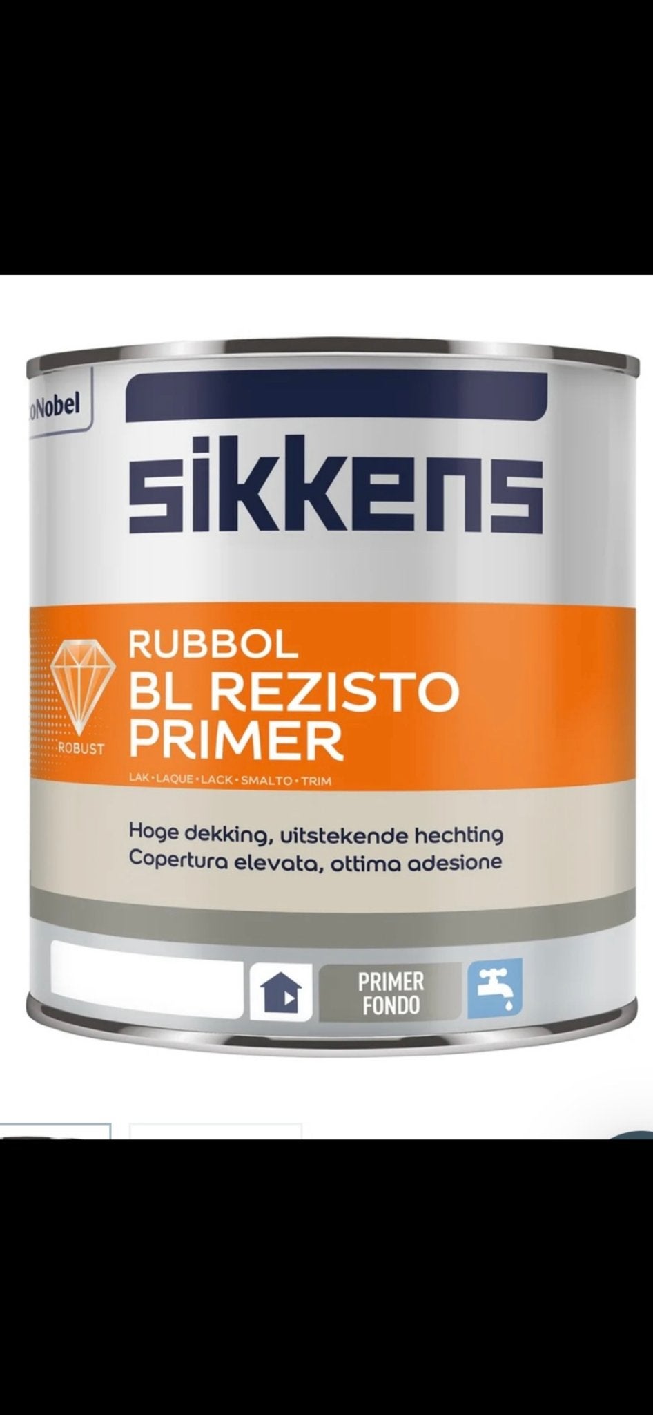 Sikkens Rubbol BL Rezisto Primer (wit/zwart), Wit, Nieuw, Ophalen of Verzenden, Verf