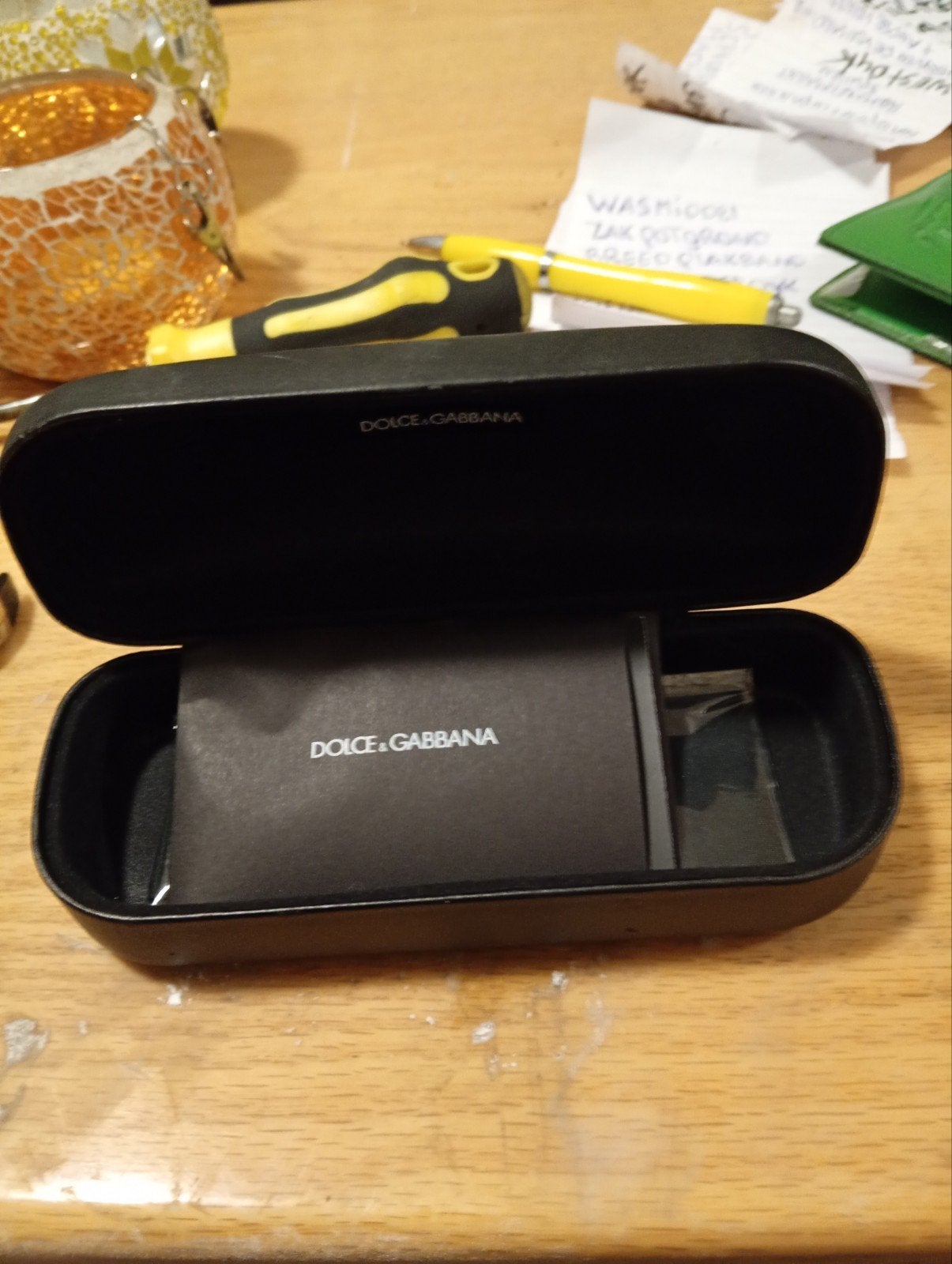 Dolce en Gabbana brillenkokers kleur zwart, Ophalen, Zo goed als nieuw, Zwart, Overige merken