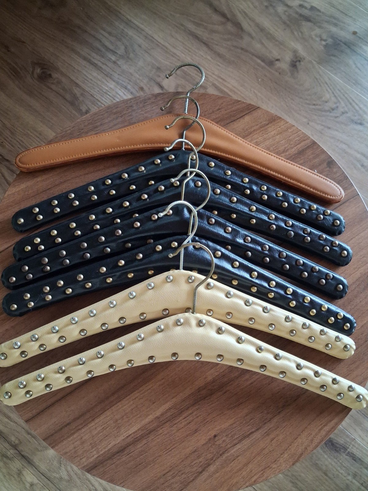 Set van 7 vintage kledinghangers, Kleding | Dames, Kledinghangers, Ophalen of Verzenden, Hout