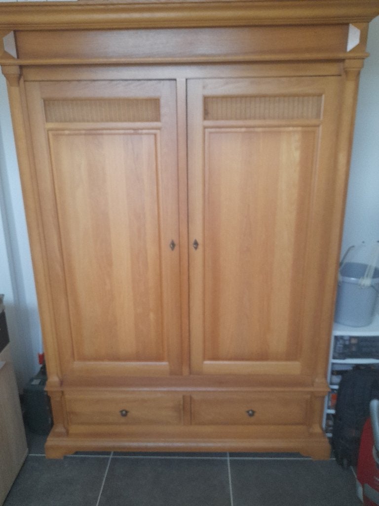 licht Eiken wandkast, Ophalen, Eikenhout, Minder dan 150 cm, 150 tot 200 cm