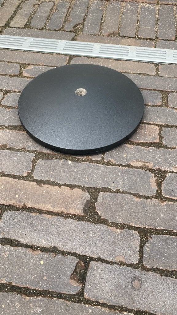 Zware ronde voet voor microfoonstandaard, Ophalen of Verzenden, Gebruikt, Instrumentstandaard