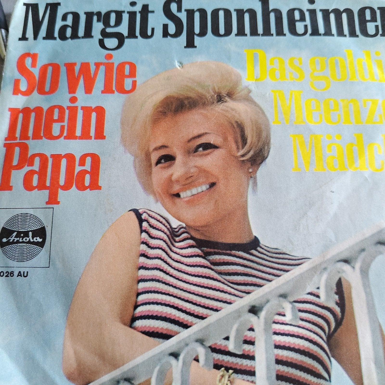 Margit Sponheimer Sowie mein Papa / Das goldige Meenzer Mäd, Ophalen of Verzenden, Gebruikt, 7 inch
