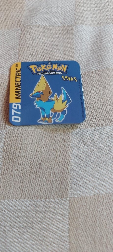 magneet speelgoed pokemon panini staks Manectric, Ophalen of Verzenden, Nieuw, Overige merken