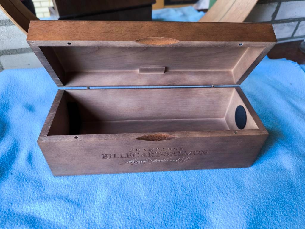 Houten Champagnekist Billecart-Salmon, Antiek en Kunst, Ophalen of Verzenden