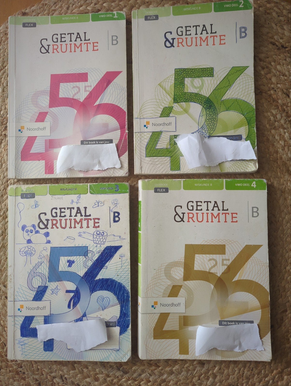 Getal & Ruimte VWO Wiskunde B Boeken (Deel 1, 2, 3, 4), Boeken, Gelezen, VWO, Noordhoff, Ophalen of Verzenden