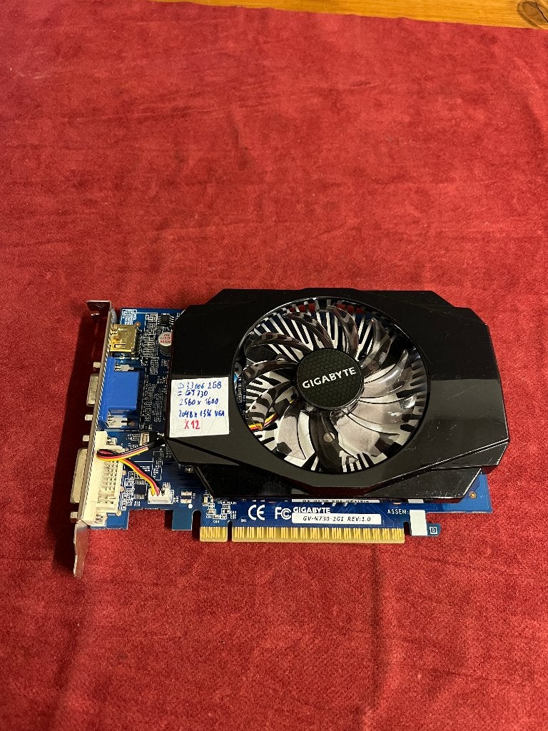 Gigabyte GeForce GT 730 (2GB DDR3)  grafische videokaart, Computers en Software, Ophalen of Verzenden, GDDR6, PCI-Express 4, HDMI