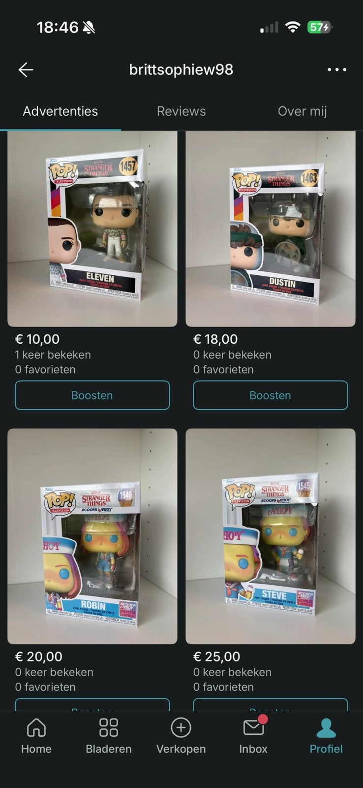 Diverse Stranger Things Funko’s te koop!, Ophalen of Verzenden, Nieuw