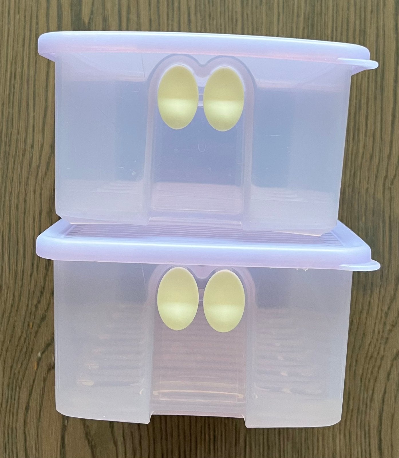 Tupperware Fridge Smart lila  2 stuks  1.5 liter, Luchtdicht, Gebruikt, Overige kleuren, Ophalen of Verzenden