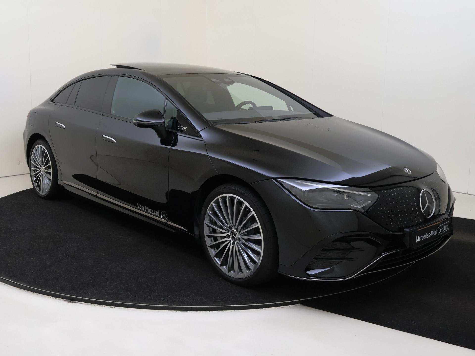 Mercedes-Benz EQE 300 Business Solution AMG 90 kWh / Memory-, Auto's, Achterwielaandrijving, 89 kWh, Zwart, EQE