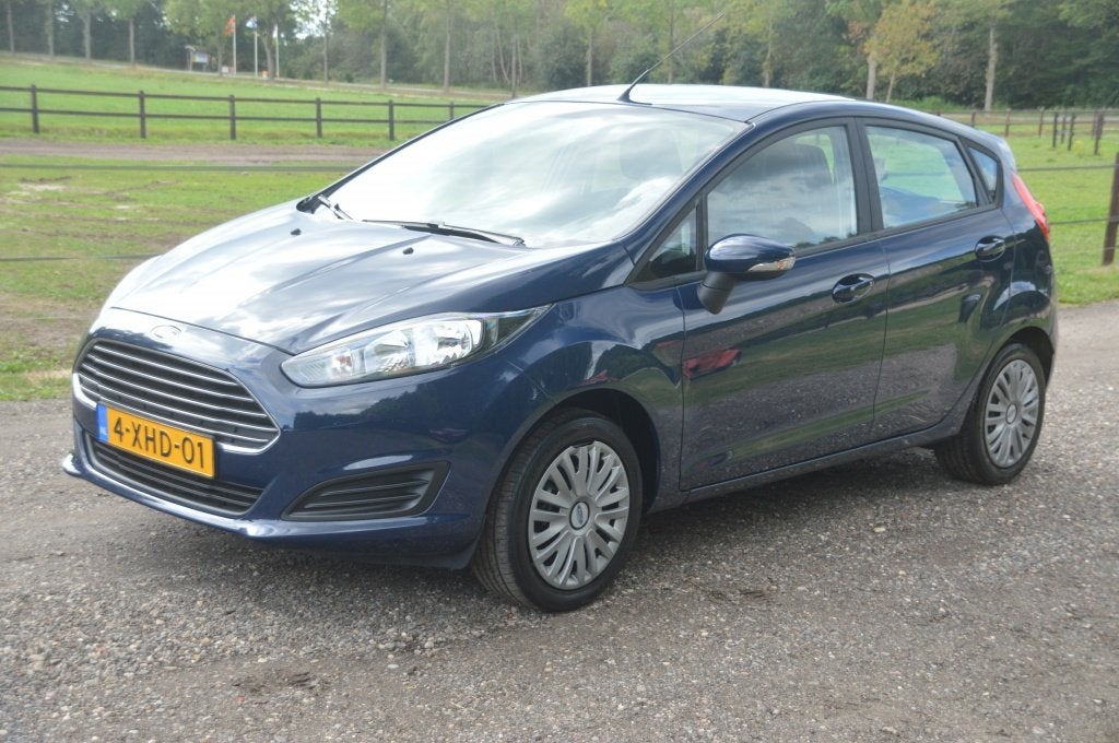 Ford Fiesta 1.0 Style 5 deurs Airco (bj 2014), Auto's, Euro 5, Stof, 525 kg, Blauw