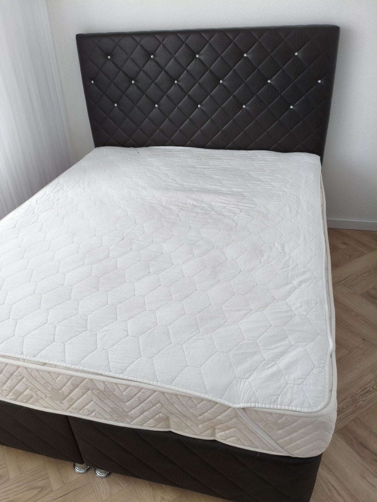 Boxspring, Ophalen, Tweepersoons, 140 cm, Zo goed als nieuw