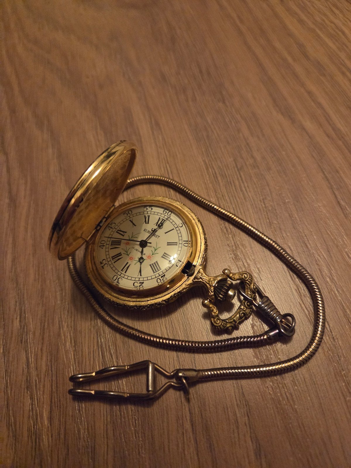 Kurfürst 17 Jewels - Vintage Zakhorloge met Ketting, Ophalen of Verzenden, Zakhorloge, Overige merken, Met ketting