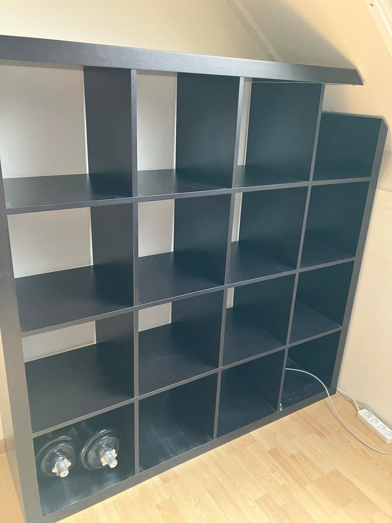IKEA Vakkenkast met Bureau - Zwart, Huis en Inrichting, Bureaus, Ophalen, Spaanplaat of MDF, Zo goed als nieuw, IKEA