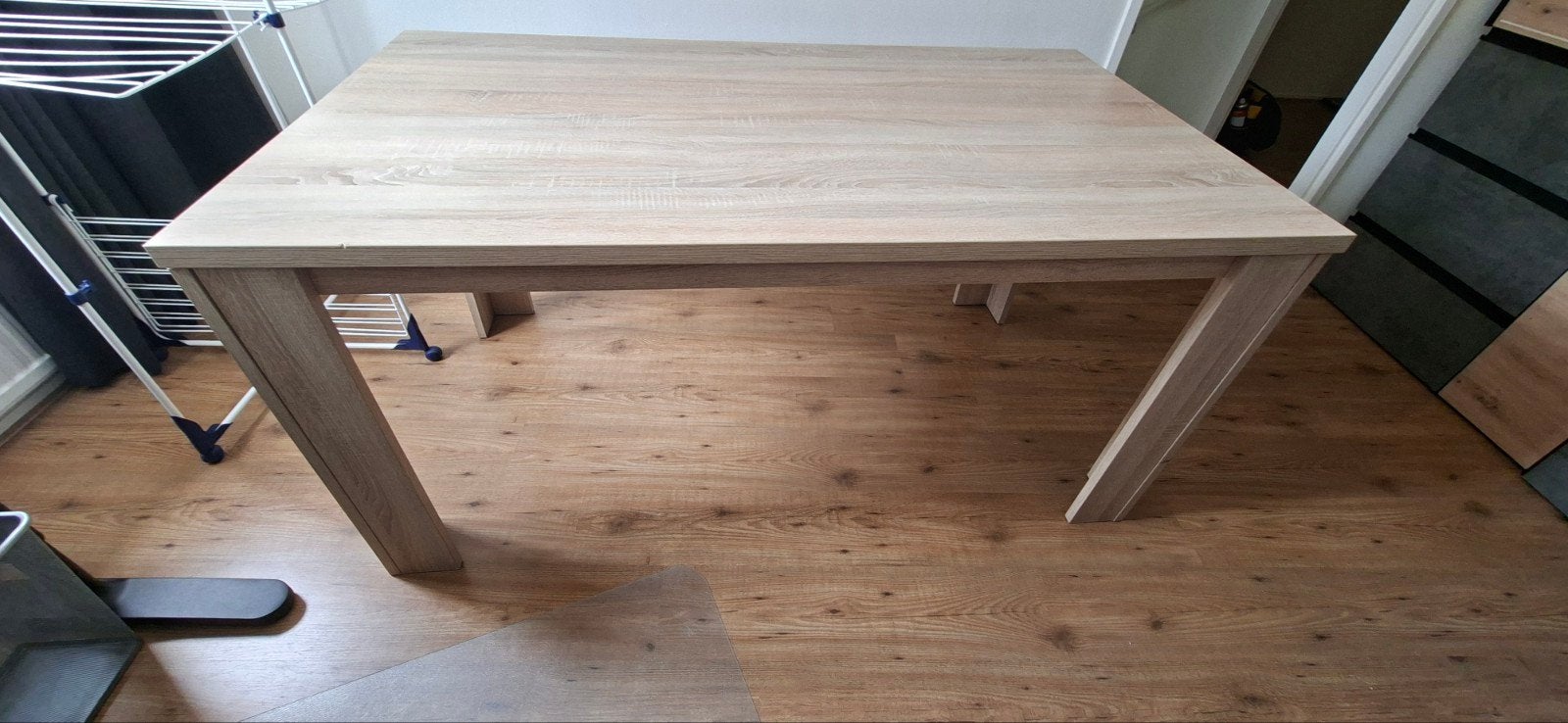 Eettafel 160x90cm met lichte beschadiging, Ophalen, Gebruikt, 50 tot 100 cm, 150 tot 200 cm